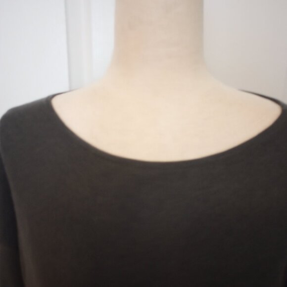 Eileen Fisher Long Sleeve Knit Top sz Small Petite Gray Tercel Merino Wool - Picture 2 of 6
